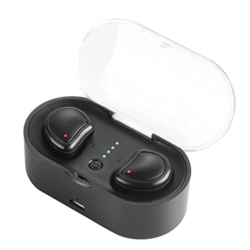 Bluetooth Headphones, Dual Wireless Earbuds True Mini Twins Stereo Bluetooth Headset V4.1 Earphones with Built-in Mic and Charging Case for iPhone X 7 7plus 6S 8 8plus Samsung IOS Android SmartPhones