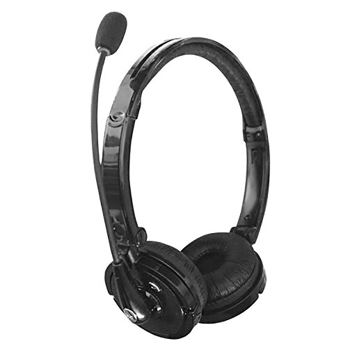 Bluetooth 4.1 Headsets,2 in 1 Stereo Handsfree Headset Boom Mic Noise Canceling Wireless Bluetooth Headphones For Cellphones iPhone 4S iPad PC PS3 Skype For Drivers