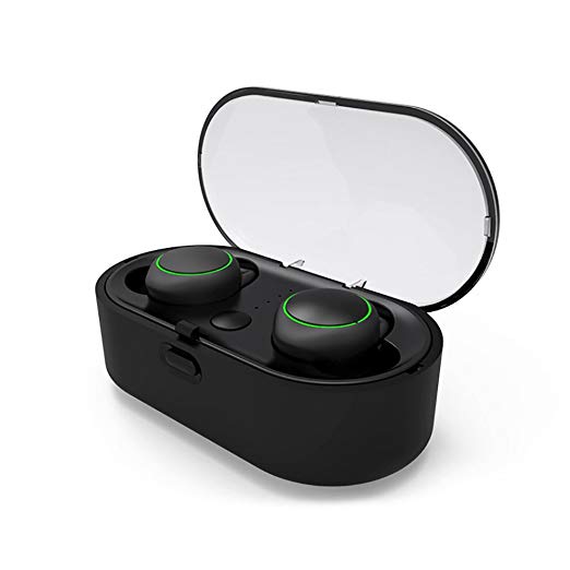 True Wireless Earbuds,Stereo Bluetooth In Ear Earbuds,Noise Cancelling Mini Headphones,Built-in CVC6.0 chip. Portable Charging Case Built-In Microphone, for IOS and Most Android Phones