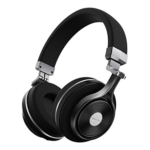Bluedio T3 Extra Bass Bluetooth Headphones On Ear with Mic, 57mm Driver Folding Wireless Headset, Wired and Wireless headphones for Cell Phone/TV/PC (Black)