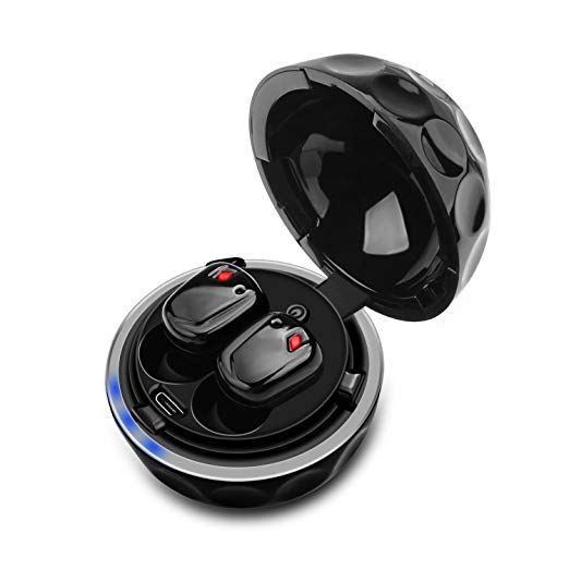 Wireless Earbuds SWARK Bluetooth Wireless Headphones Touch Control Bluetooth In Ear Earphones with 400mAh Wireless Charging Case, Noise-Canceling Bluetooth Earphones for iPhone and Android Phones