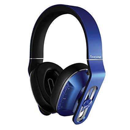 1MORE MK802 Noise Isolating Headphone with Deep Bass, Bluetooth Wireless Headphone with IOS/Android Microphone (Blue)