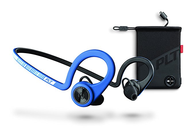 Plantronics BackBeat FIT Boost Edition Sport Earbuds, Waterproof Wireless Headphones with Charging Pouch, Access to Interactive Audio Coaching from the PEAR Personal Coach App, Power Blue
