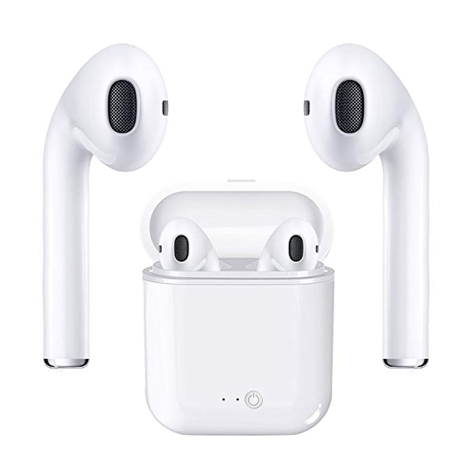 Bluetooth Headphones with Charging Dock Rich Bass Noise Canceling Wireless Earbuds for iPhone and Samsung and Other Smart Phones