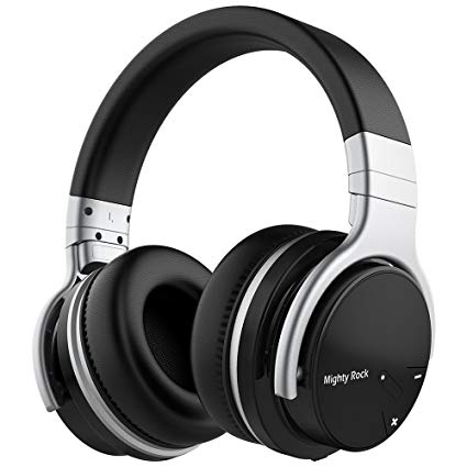 Mighty Rock E7C Bluetooth Headphones Over Ear Wireless Headphones with Microphones Hi-Fi Deep Bass Stereo Wireless Headset 30H Playtime Wired and Wireless Bluetooth Headphones for Cell Phones/PC/TV