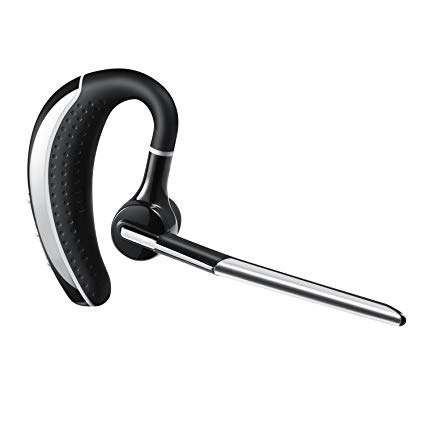 Lanyasir Bluetooth Headset, Wireless Business Earpiece V4.1 Lightweight HandsFree Business Earphones with Mic for Business/Driving/Workout/Office（Silver）