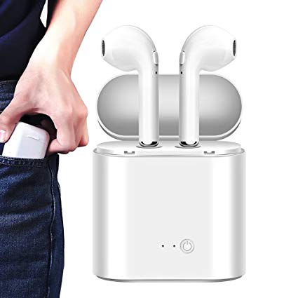 KAOPU Wireless earbuds, Bluetooth Headphones with Charging Case with Microphone for iPhone iOS system and Samsung and other Android Smartphone