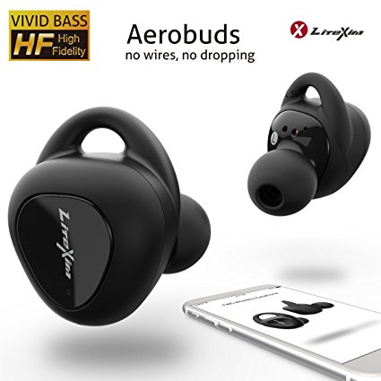 LiteXim Aerobuds True Wireless Earbuds, Bluetooth Headphones with Mic, Noise Cancelling Headset, Smart Charging Case, High Fidelity Quality 3D Stereo Surrounding, No Dropping Earpieces, 16hrs Playtime