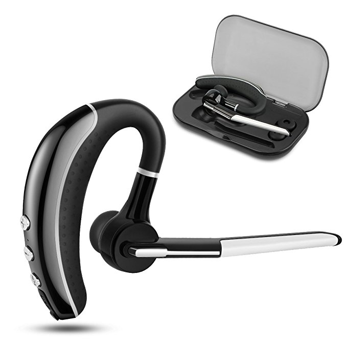 Bluetooth Headset, Wireless Earpiece V4.1 Ultralight HandsFree Business Earphone with Mic for Business/Office/Driving