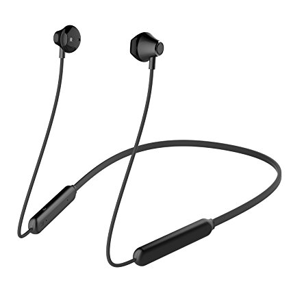 MUCRO Wireless Headphones, Neckband Bluetooth Headset Magnetic Wireless headphones and Lightweight In-Ear Earplugs Running Sports Headphones(black)