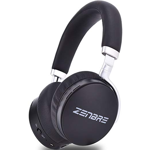 Bluetooth Headphones Wireless, ZENBRE H6 Foldable Bluetooth 4.2, Bass Portable Hi-fi Stereo with Noise Isolation, 20h Playtime Support Aptx and Hands-Free Calling, Carry Case(Black)