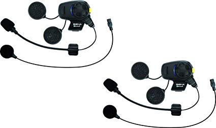 Sena Bluetooth Headset and Intercom with Built-In FM Tuner for Scooters/Motorcycles with Universal Microphone Kit (Dual Pack)