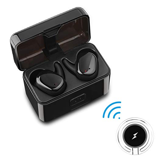 Wireless Bluetooth Earbuds,SWARK Mini Touch Control Wireless Headphones with Portable Charger,Richer Bass Stereo Sound Noise Cancelling Earbuds with Built-in Microphone for iPhone Android Phones