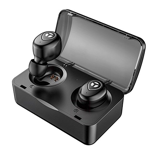 Bluetooth 5.0 Deep Bass True Wireless Headphones, Tranya Sports Wireless Earbuds, Sweat Proof Earphones Built-in Microphone for Running, Gift Box