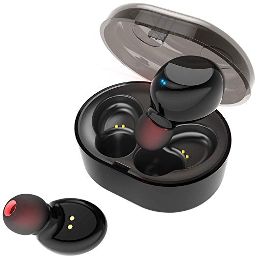 Wireless Earbuds, Touch Control Bluetooth Headphones (V4.2) Sweatproof Mini In-Ear Sports Earphones Noise Cancelling Headsets with Charging Box Built-in Mic For iPhone Samsung