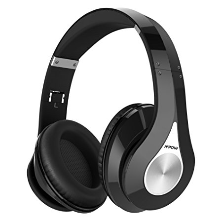 Mpow 059 Bluetooth Headphones Over Ear, Hi-Fi Stereo Wireless Headset, Foldable, Soft Memory-Protein Earmuffs, w/Built-in Mic and Wired Mode for PC/Cell Phones/TV