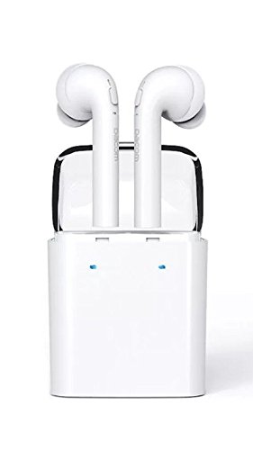 Dacom Bluetooth V4.2 True Wireless Earphones, Stereo Headphones with Portable Charging Case. Smallest Cordless Hands-free Mini Earphones Headset w/ Mic+Noise Reduction for iPhone