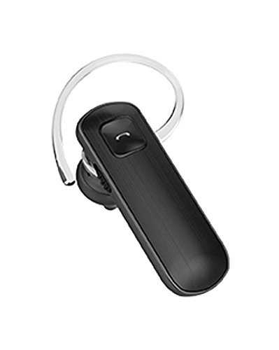 Quikcell 4.0v Bluetooth Headset with volume control and musice streaming technology for Apple & Android - Retail Packaging - Black/Dull Black