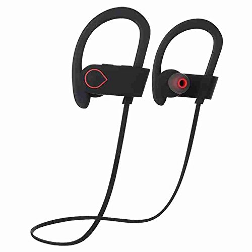 Tagwiss Bluetooth Wireless Headset: Wireless Bluetooth Earphone: True Stereo Earphones: 8 Hours Battery: Hands-free Headset: Sports Wireless Headphone for Running and iPhone. (Black)