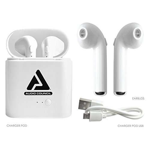 True Wireless Bluetooth Earbuds with Portable Charging Case, USB, MIC, Bluetooth Earpiece Cell Phone Mini Ear Headphone for Iphone Apple Samsung Android Smartphone Tablet PC