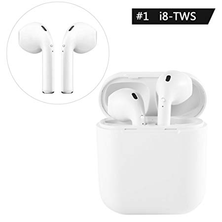 Bluetooth headset, mini stereo headset with charger, mini built-in headphones for iPhone 7, 7 Plus, 6S, 6S Plus, 6, SE, 5S, 5, Samsung Galaxy S7, S8 and Android phones