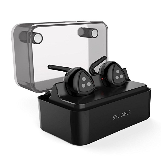 True Wireless Earbuds, Syllable TWS Bluetooth Headphones Twins Stereo Mini Bluetooth Earbuds V4.0 In Ear Earphones with Mic for iPhone Samsung iPad and Most Android Phones, Support Siri