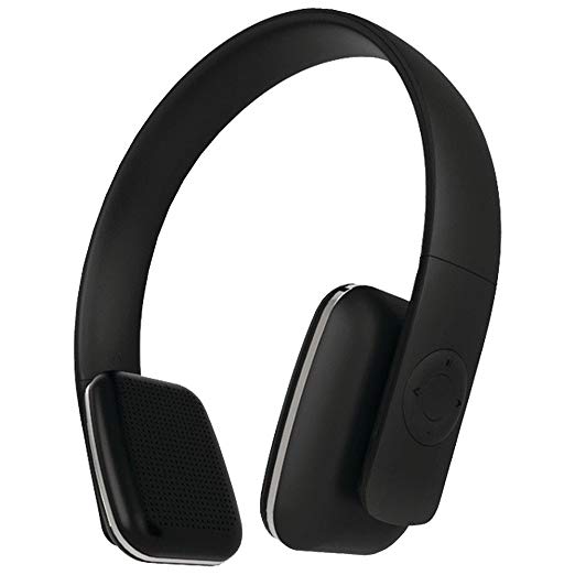 Leme EB20A Wireless Ergonomic Bluetooth 4.0 Over Ear Headphone with Built-in Mic and 12 Hour Battery, with Noise Reduction and Echo Cancellation, Perfect Headset for Gaming and Music (Black)