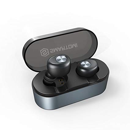 Mini Wireless Earphones SMARTOMI ACE with Portable Charging Case 500mAh, True Wireless Earbuds with Mic, Bluetooth Headphones Cordless Headset Earphones Compatible with iPhone iPad Android Smartphones