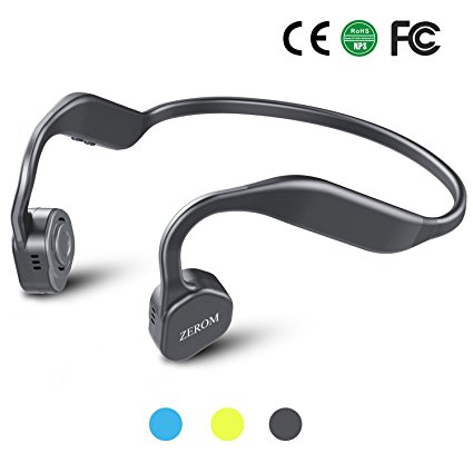 Bone Conduction Headphones Bluetooth Wireless Titanium HiFi Stereo with Mic for Running Driving Cycling IP55 Waterproof Open Ear Sports Headsets for iphone Android other Bluetooth Devices Sky Grey