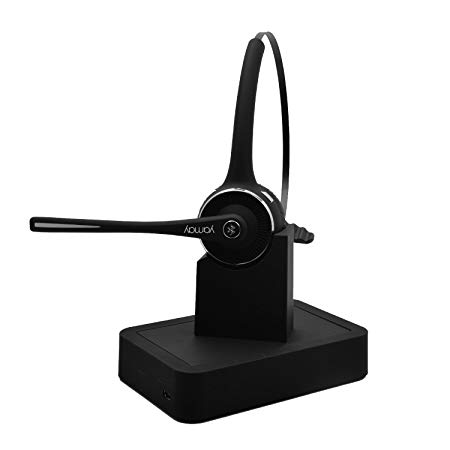 Bluetooth Headset for Cell Phones, YAMAY® Wireless with Charging Dock Microphone Noise Canceling Dual Phone Hands Free for Android iPhone 5s 6 6s 7 Plus PC Computer PS3 Office Car Trucker Drivers