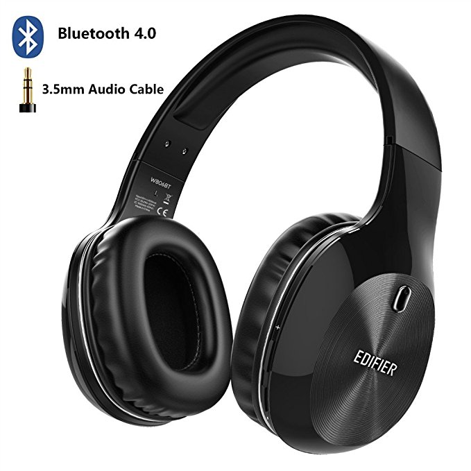 Edifier W806BT Bluetooth Headphones, 40mm Driver Wireless Noise Cancelling Headset with Microphone, 70 Hours for Music & Talking, Excellence Sound Experience for Computer, Phones, Pad(Black)