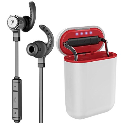 Triple Driver Wireless Bluetooth Earbuds, Parihy Revolutionary Earphone with Charge Box, Voice Command, 8Hours, Hifi Stereo Super Bass Headphones, Support 2Devices, Sweatproof Sports In-Ear Earpieces