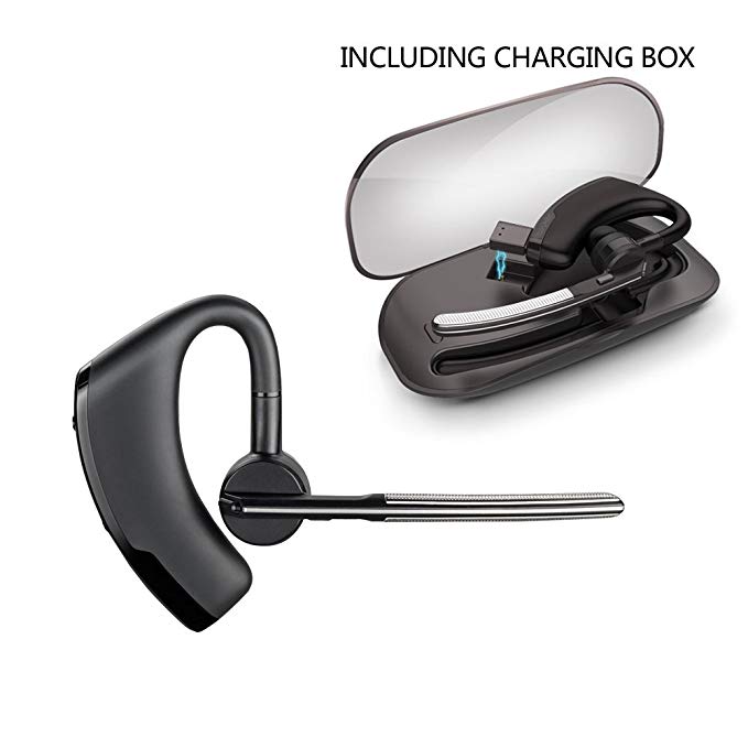 【NEW】 Bluetooth Headphones, Wireless Earbuds Microphone for Business, Office,Driving, Work for iPhone/Samsung/Android Cell Phones. with Charging Case Bluetooth Earbuds