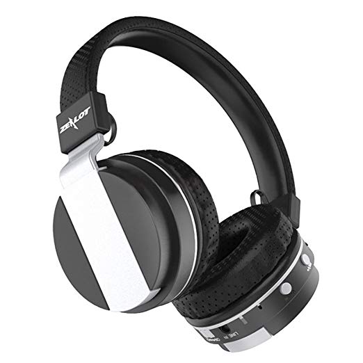 Zealot B17 Foldable Over Ear Bluetooth 4.0 Wireless Stereo Headphones Hands Free Music Player Support TF Card With FM Radio, Built-in Microphone and 3.5mm Audio for iPhone/iPad/Smartphones/Laptop/PC (Black)