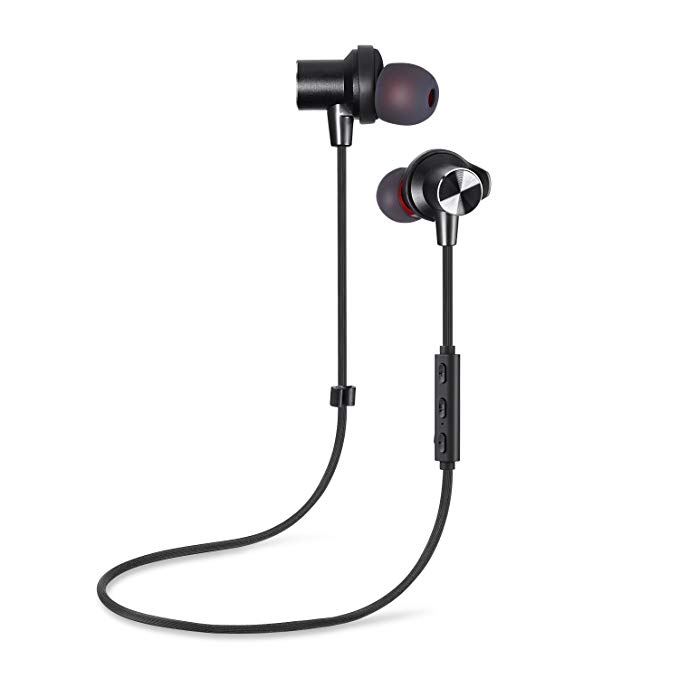 Bluetooth Headphones Heiner Wireless Earbuds with Mic Sport Stereo Headset Noise Cancelling Neckband Sweatproof Earphones.Bluetooth earphones with Mic Wireless - Compatible with Leading Smartphones