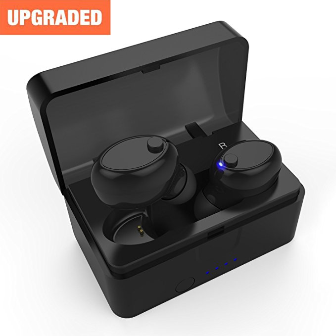 Wireless Earbuds, Cshidworld True Wireless Stereo Headphones Bluetooth In-Ear Earphones Noise Cancelling Mini Headset IPX5 Sweatproof with Built-in Mic for iPhone, Samsung, Laptop (New Upgraded)