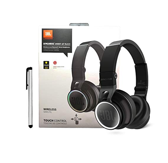 JBL S400BT+ Wireless On Ear Bluetooth Stereo Headphones + Stylus - Black Retail US Pack