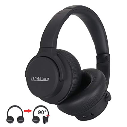 Active Noise Cancelling Headphones Over Ear Bluetooth Headphones, ismtstore Wired and Wireless Headphones, Built-in Mic Hi-Fi Stereo Deep Bass Headset, Soft Memory-Protein Earmuffs for Cellphone/PC/TV