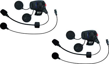 Sena Bluetooth Headset and Intercom for Scooters/Motorcycles with Universal Microphone Kit (Dual Pack)