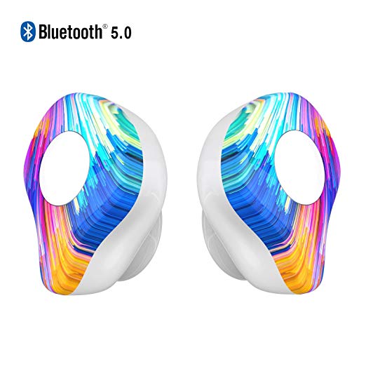 True Wireless Earbuds Bluetooth 5.0 LEZII X12 Pro TWS Waterproof IPX5 Stereo Bluetooth Earphones Bilateral Headset Call and 6-hour Battery Life（Volume Adjustment） with Portable Charging Box (White)