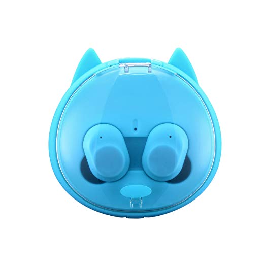 Bluetooth Wireless Earbuds,ODLICNO V4.2 Mini Sport Waterproof Bluetooth Headset HD Built-in Microphone Charge Touch Headphones for Iphone Android (blue)