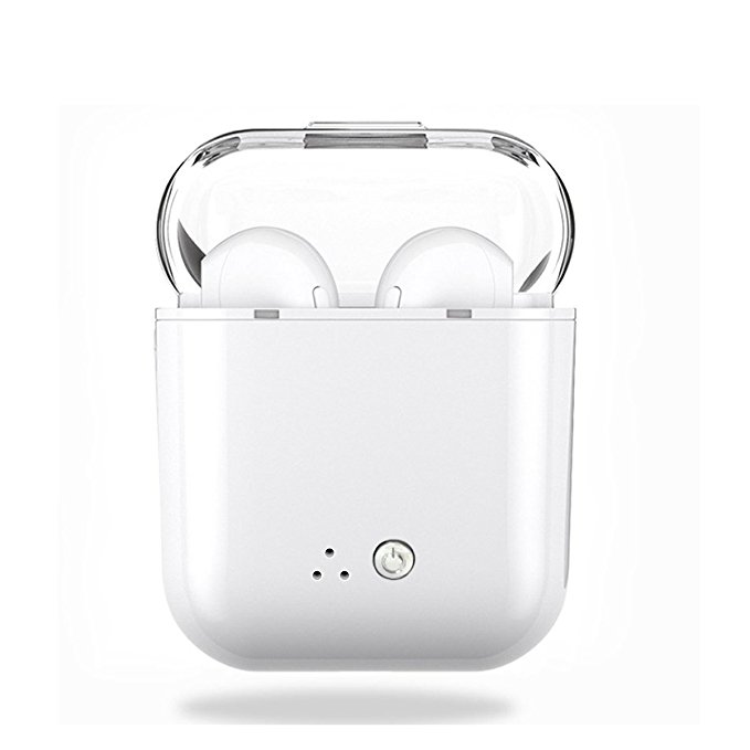 Wireless Earphone,Bluetooth Earbuds/Stereo-Ear Sweatproof Earphones with Noise Cancelling and Charging Case Fit for iPhone X/8/7/7 Plus/6S/6S Plus and Samsung Galaxy S7/S8/S8 Plus