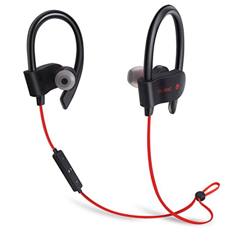 Bluetooth Workout Headphones for Running and Gym with Wireless Earbuds and built in Mic for Hands Free Calling by Safari Tech