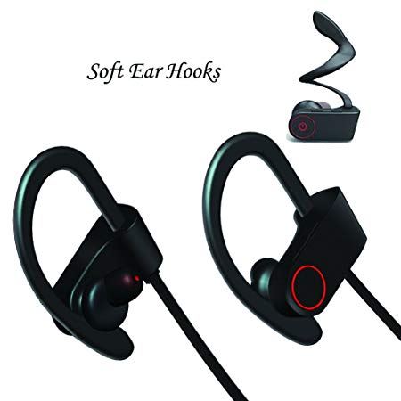 Bluetooth Running Headphones, AIWIN Wireless Sports Earphones w/ Mic Storage Case Comfortable IPX7 Waterproof Sweat Proof HD Stereo Noise Cancelling Ear buds for Workout Yoga Gym In Ear Headset