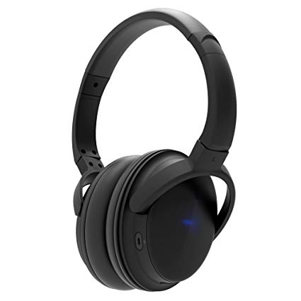 ATECH Wireless Headphones Over Ear Hi-Fi Stereo Lightweight Wire-free Headset, 16-Hour Play, 40mm Driver for Deep Bass and Clear Mid Tones with Built-in Mic for Smartphones, Laptops, and TV (Black)