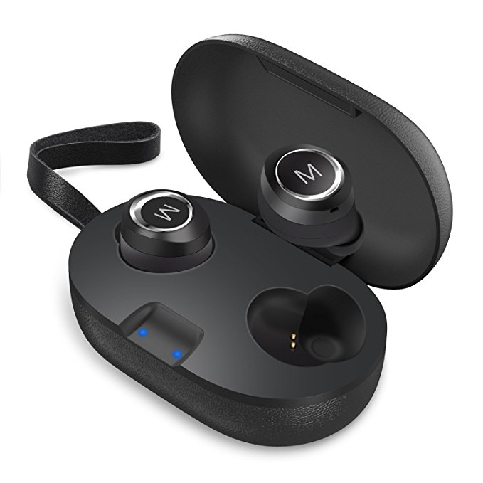 True Wireless Earbuds，Bluetooth V4.2 Earphones Mini Sport Earpieces Running Headsets In-ear with Built-in Mic and Charging Case for Samsung/iPhone/Android